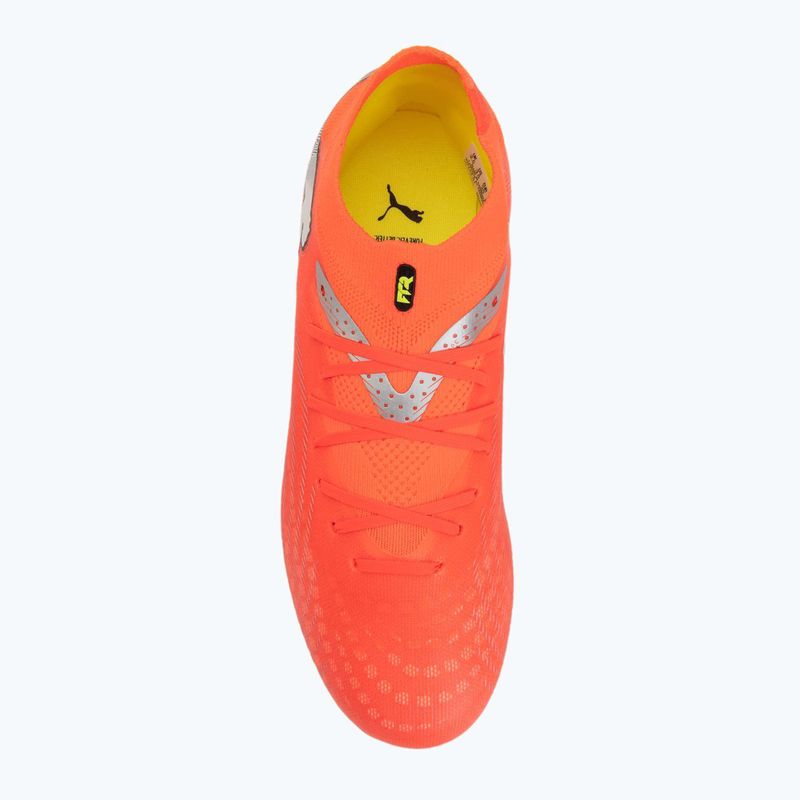 Кросівки футбольні дитячі PUMA Future 9 Pro FG/AG Jr glowing red/puma white/puma black/puma silver 5