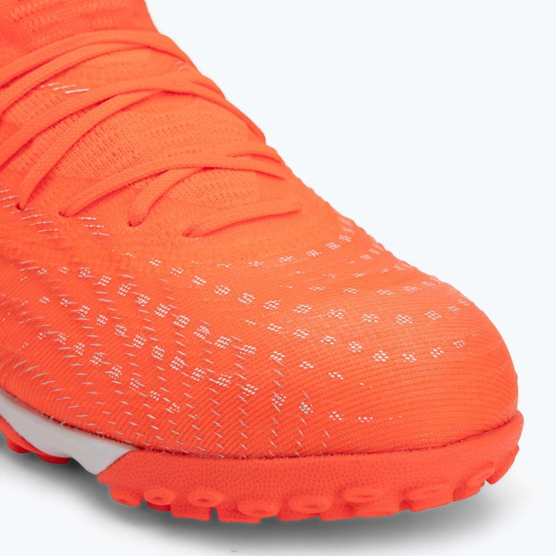 Кросівки футбольні дитячі PUMA Future 9 Match TT + Mid Jr glowing red/puma white/puma black/puma silver 7