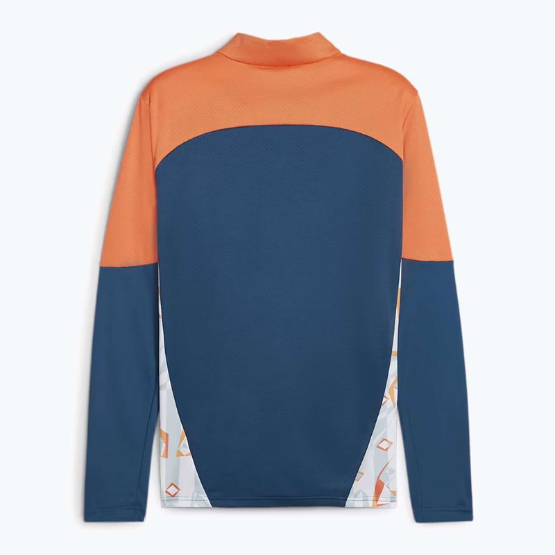 Кофта футбольна чоловіча PUMA Neymar Jr Creativity 1/4 Zip Top ocean tropic/hot heat 2