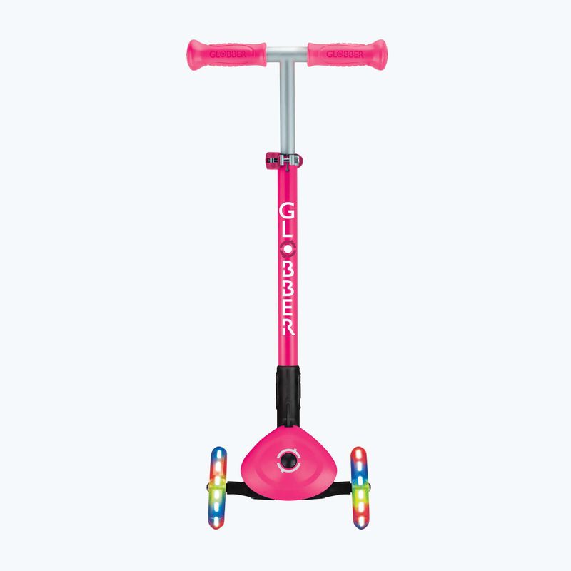 Самокат триколісний дитячий Globber Primo Foldable Lights fuchsia 4