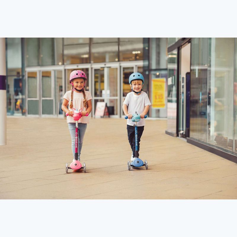 Самокат триколісний дитячий Globber Primo Foldable Lights fuchsia 16