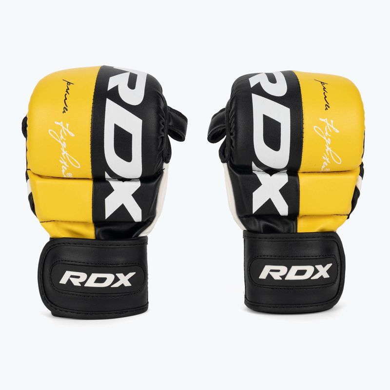 Рукавиці грепплінгові RDX Grappling Glove REX T6 Plus yellow 2