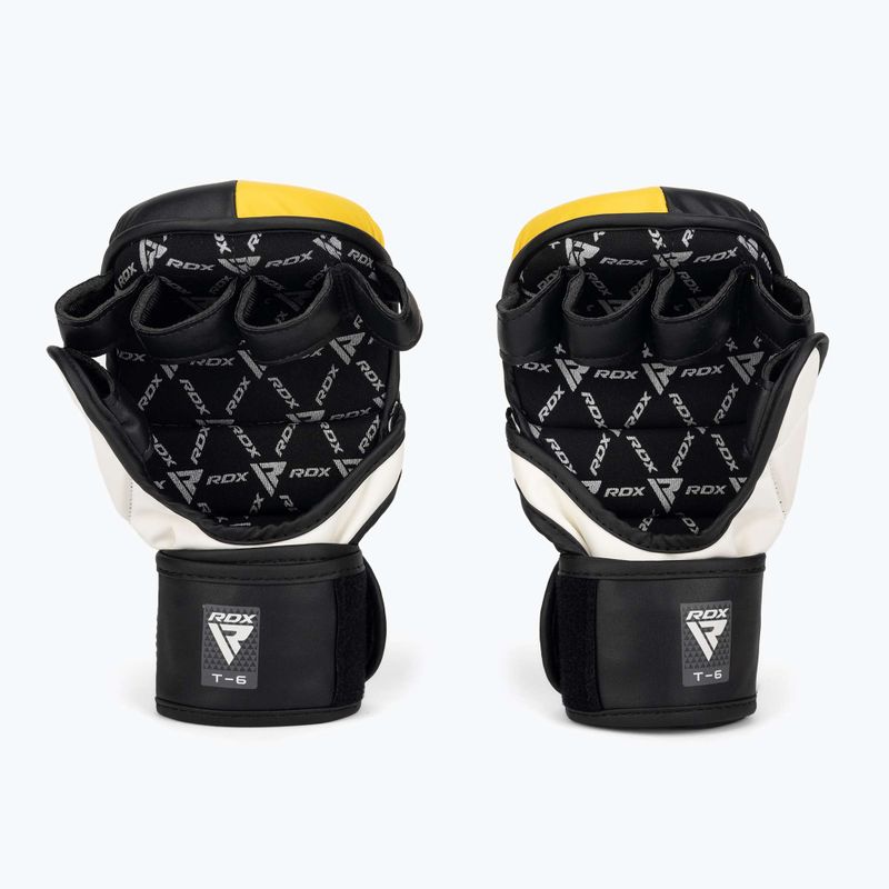 Рукавиці грепплінгові RDX Grappling Glove REX T6 Plus yellow 3