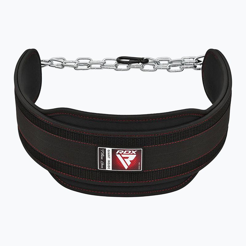 Пояс для важкої атлетики RDX Pro Dipping Belt 2 Layer чорний WDB-T7B 2