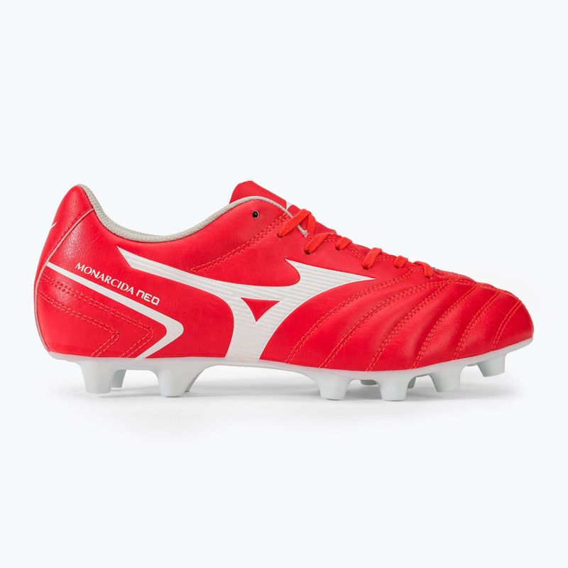 Кросівки футбольні чоловічі Mizuno Monarcida Neo II Select FG flerycoral2/white 2