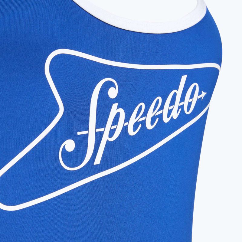 Купальник суцільний жіночий Speedo Solid Bound Scoop turkish sea/bright white 3