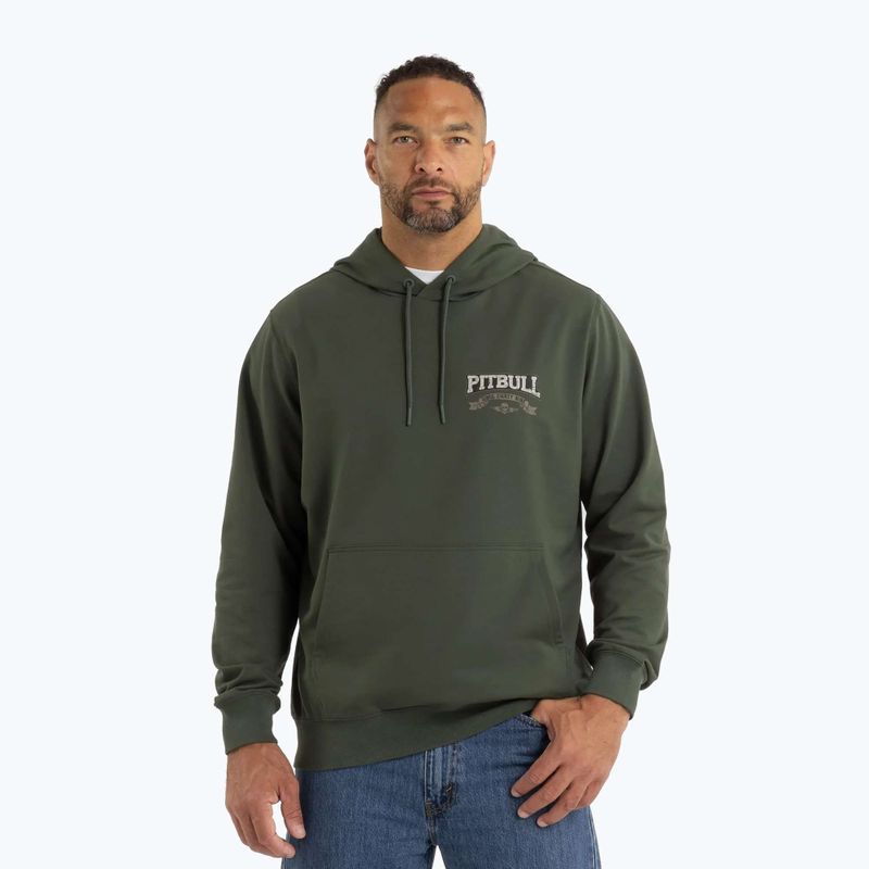 Кофта чоловіча Pitbull Troublemaker Hooded Sweatshirt old green