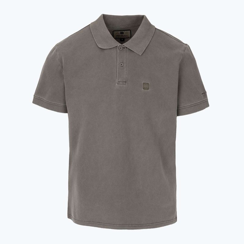 Футболка поло чоловіча Pitbull Washed Polo dark brown