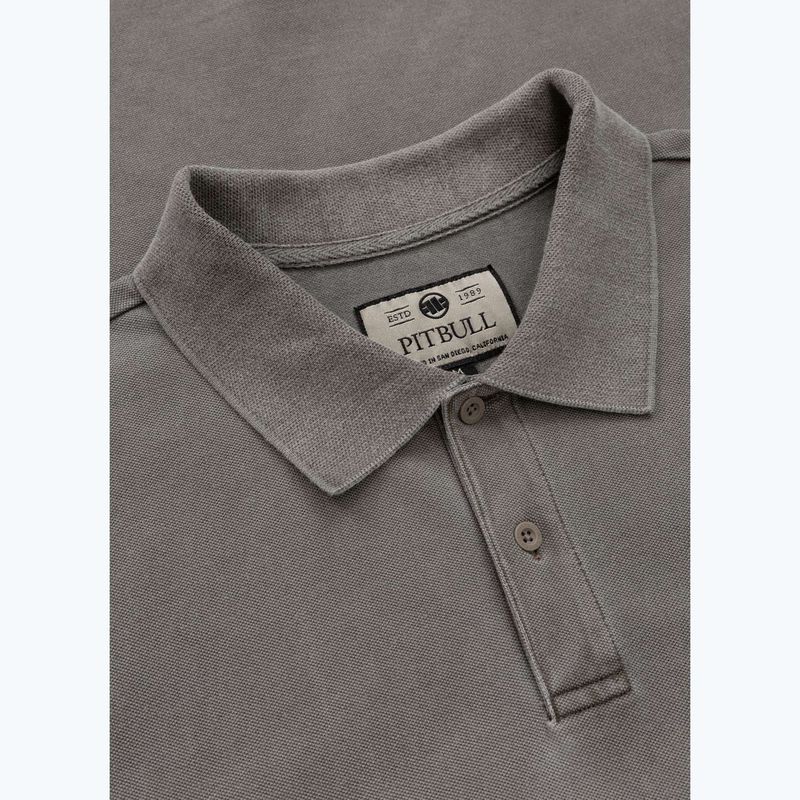 Футболка поло чоловіча Pitbull Washed Polo dark brown 3