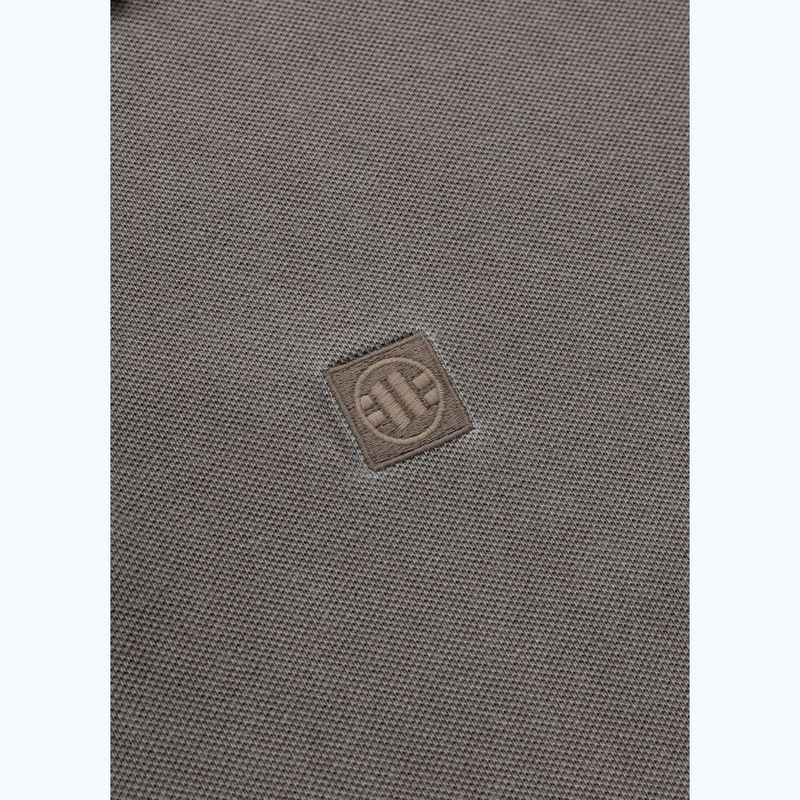 Футболка поло чоловіча Pitbull Washed Polo dark brown 4