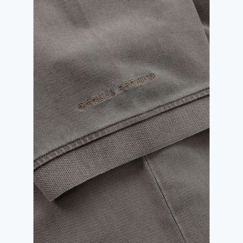 Футболка поло чоловіча Pitbull Washed Polo dark brown 6
