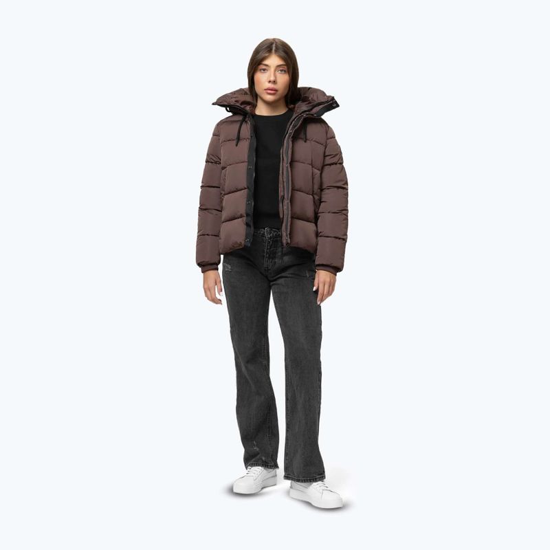 Куртка зимова жіноча Pitbull Amalia Padded Hooded dark chocolate 2