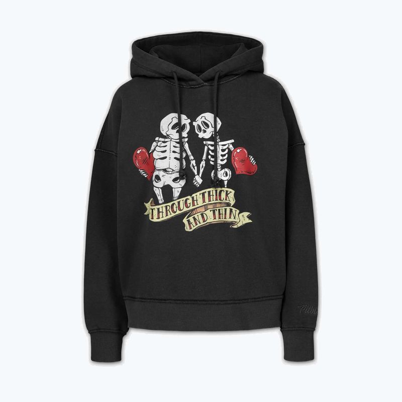 Кофта жіноча Pitbull Thick & Thin Hooded dark graphite 4