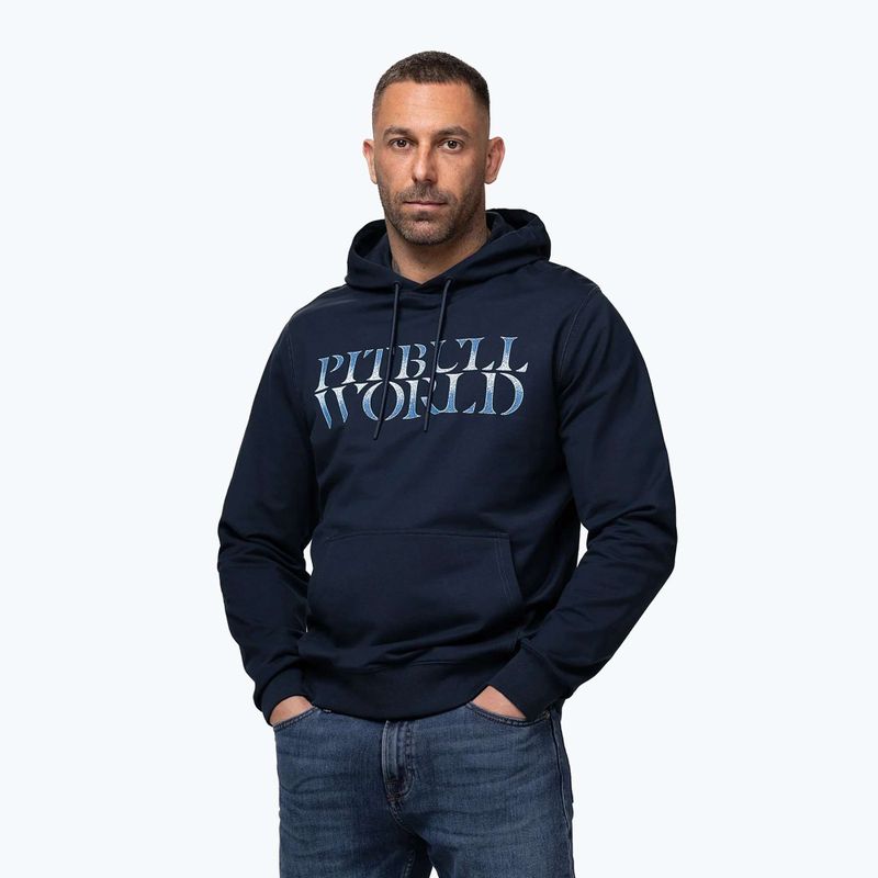 Кофта чоловіча Pitbull World Sweatshirt Hooded dark navy