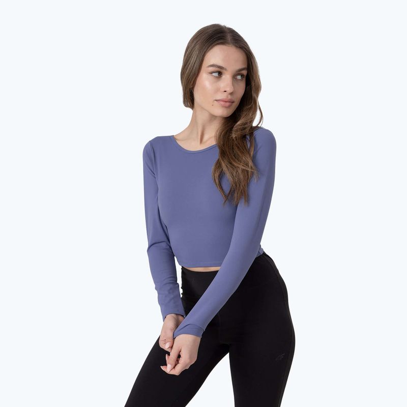 Топ для йоги жіночий 4F TSDL019 LS denim
