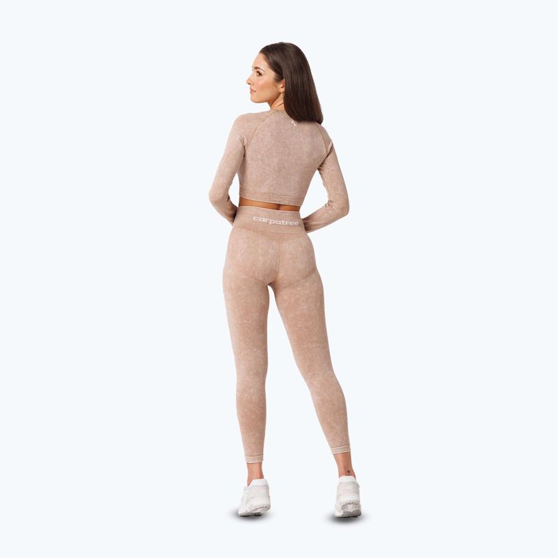 Лонгслів для тренувань жіночий Carpatree Yasmine Seamless beige stone wash 3