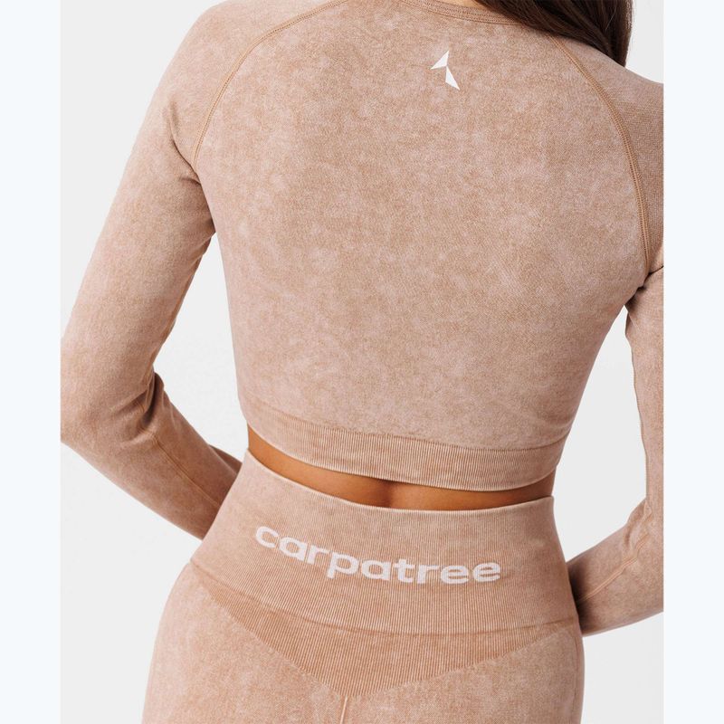 Лонгслів для тренувань жіночий Carpatree Yasmine Seamless beige stone wash 5