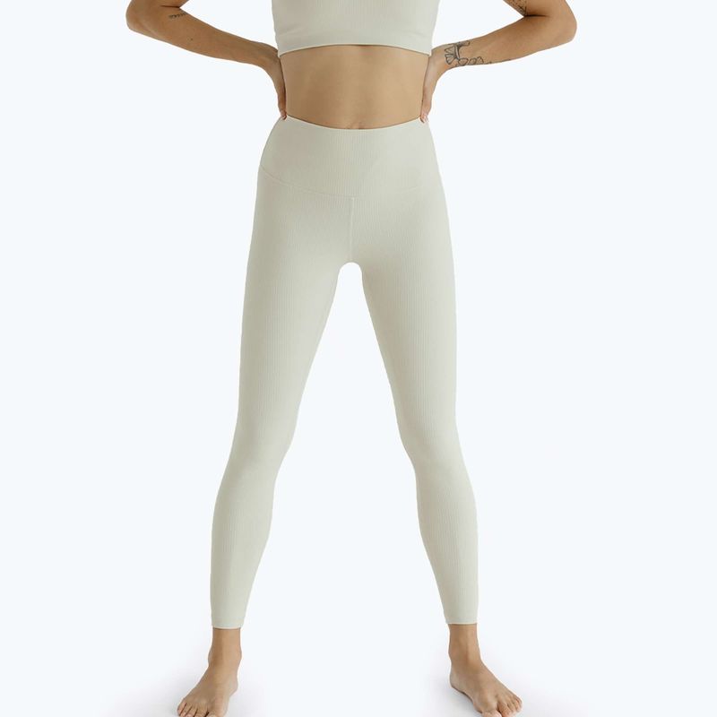Легінси для йоги жіночі JOYINME Unity Ribbed 7/8 buttercream