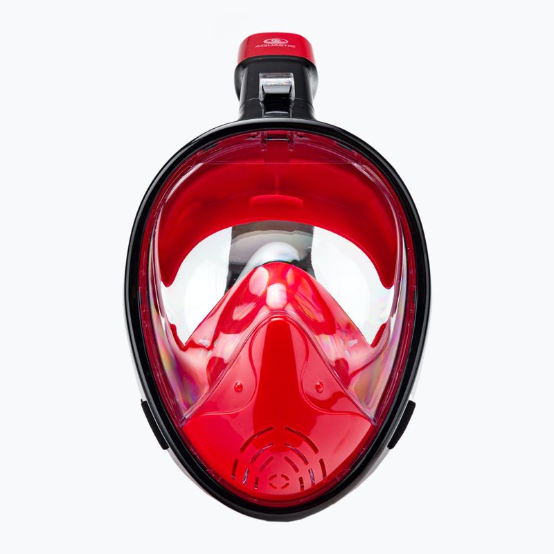 Повнолицева маска для снорклінгу AQUASTIC SMA-01SC червона 3