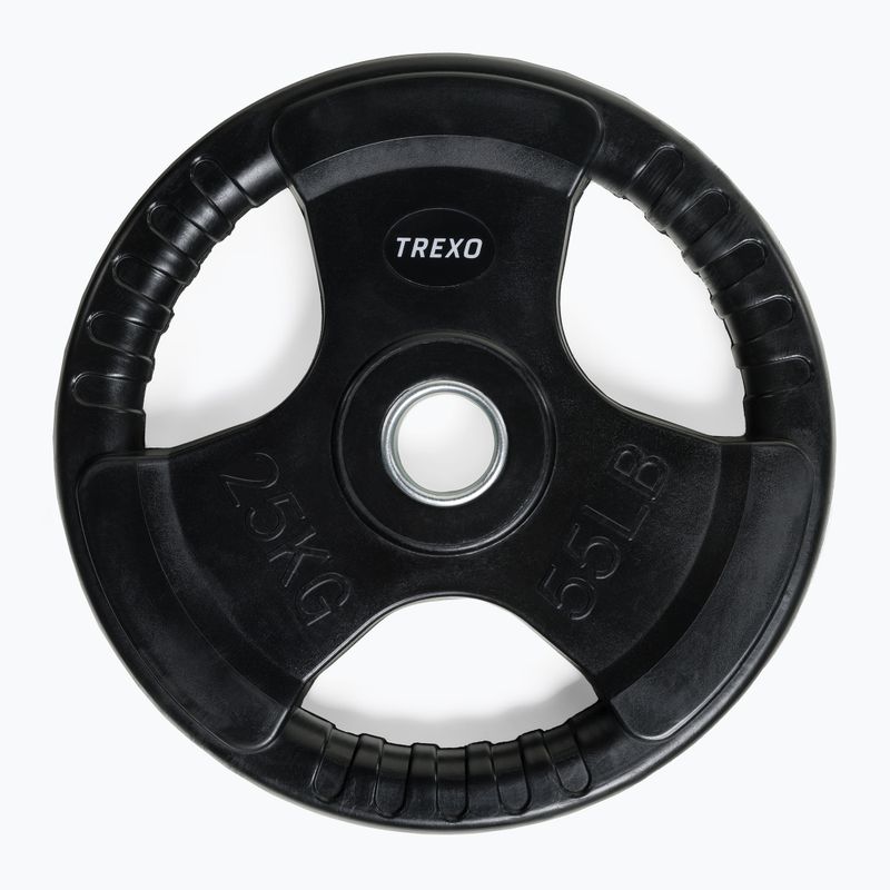 Диск чавунний прогумований XTREXO чорний RW25 25 кг 3