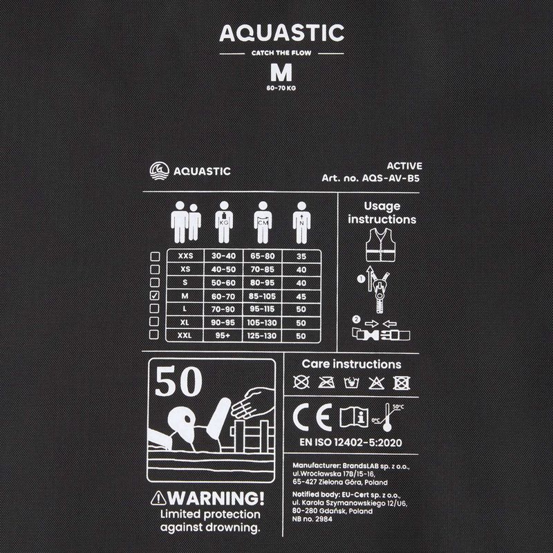 Жилет страхувальний AQUASTIC Active 50N чорний 7