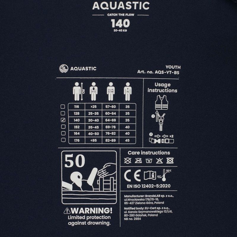 Жилет страхувальний дитячий AQUASTIC Youth 50N зелений 7