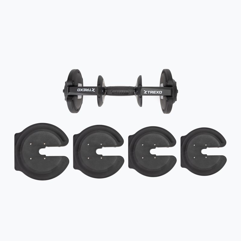 Регульована гантель XTREXO TXO-B4W003 18 кг чорна 11