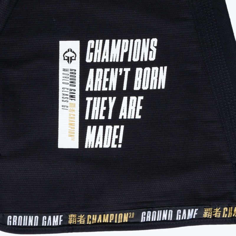 Гі для бразильського джиу-джитсу Ground Game Champion 3.0 чорний 6
