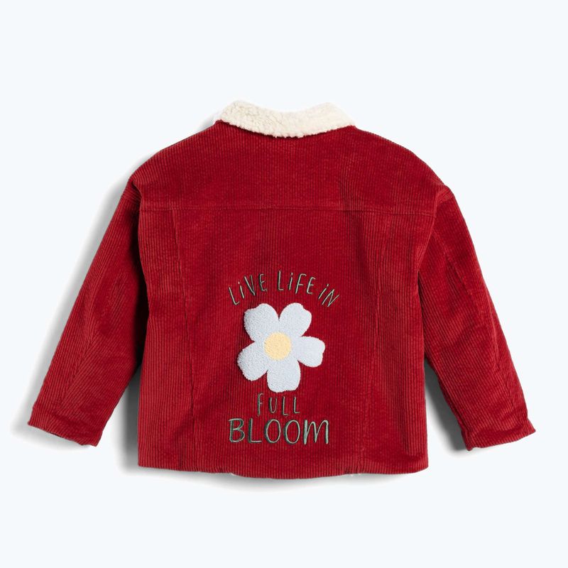 Куртка дитяча KID STORY Teddy warm red flowers 3