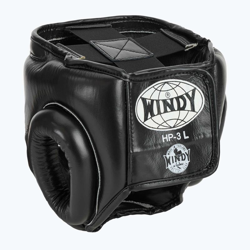 Шолом боксерський WINDY Genuine Leather black 3