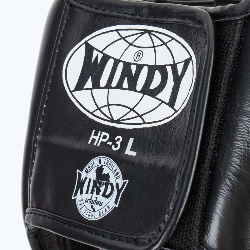 Шолом боксерський WINDY Genuine Leather black 4