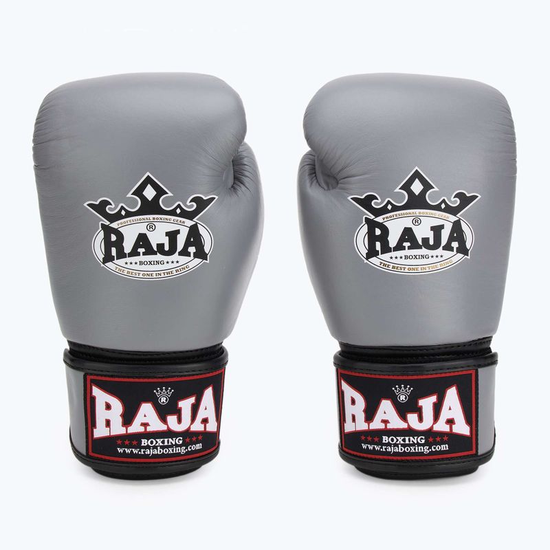Рукавиці боксерські RAJA BOXING Single Standard Genuine Leather grey 2