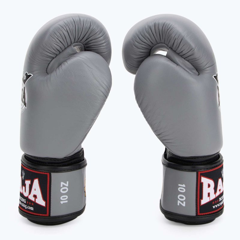 Рукавиці боксерські RAJA BOXING Single Standard Genuine Leather grey 4