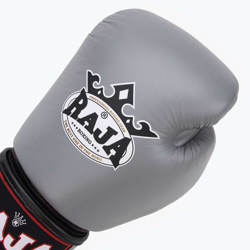 Рукавиці боксерські RAJA BOXING Single Standard Genuine Leather grey 5