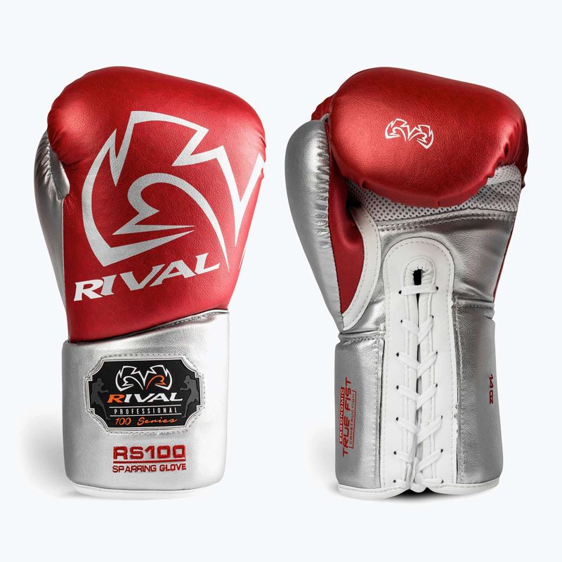 Рукавиці боксерські Rival RS100 Professional red/silver
