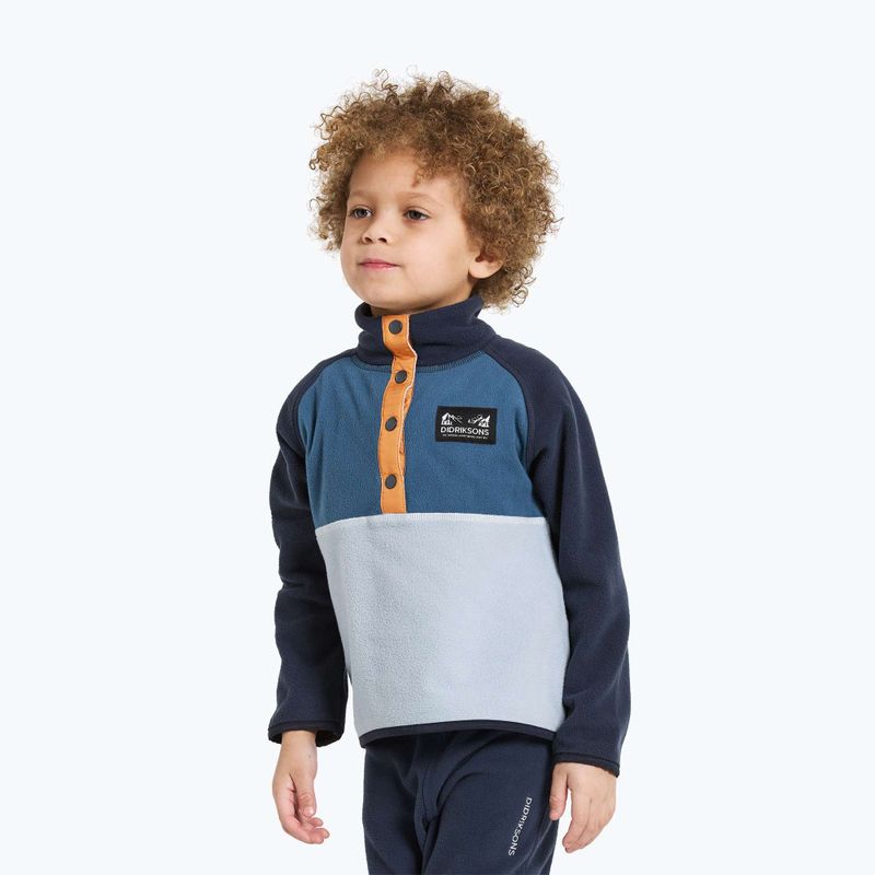 Кофта флісова дитяча Didriksons Monte Half Button cloud blue