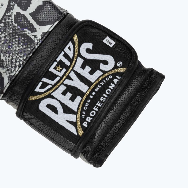 Боксерські рукавички Cleto Reyes Velcro Sparring сріблясто-чорні на липучках 6