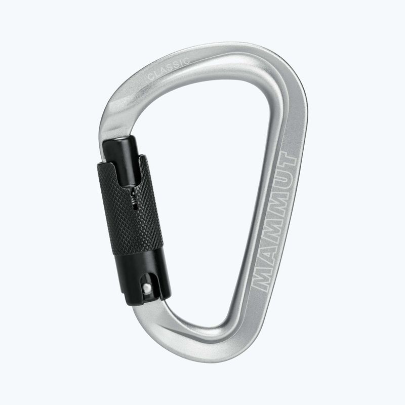 Скелелазний карабін Mammut Classic HMS Twistlock Plus light grey 4