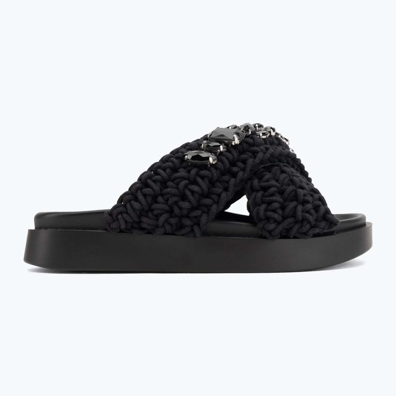 Шльопанці жіночі INUIKII Woven Stones black 2