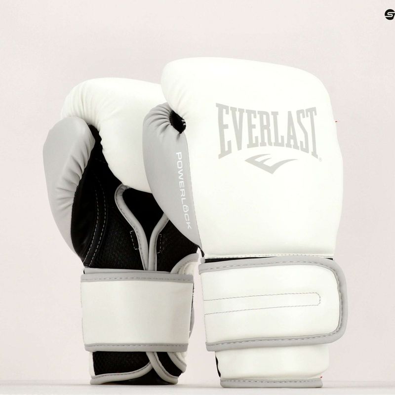 Рукавиці воксерські чоловічі EVERLAST Powerlock Pu білі EV2200 7