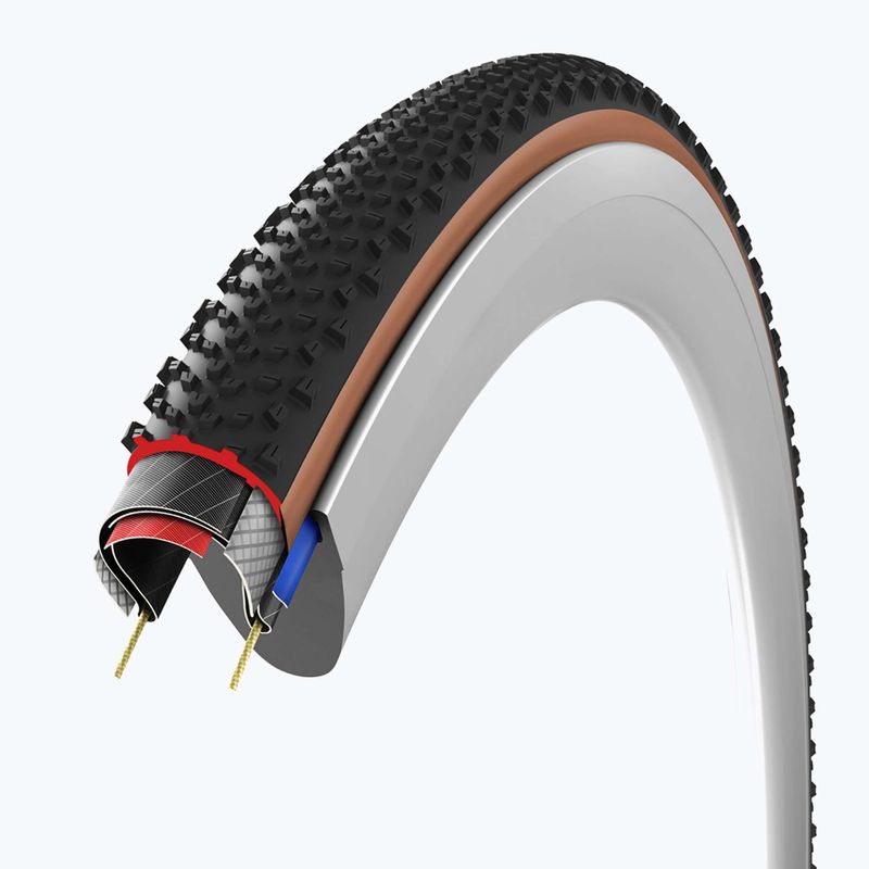 Шина велосипедна Vittoria Terreno T60 G2.0 TLR Gravel Endurance чорний/коричневий 4