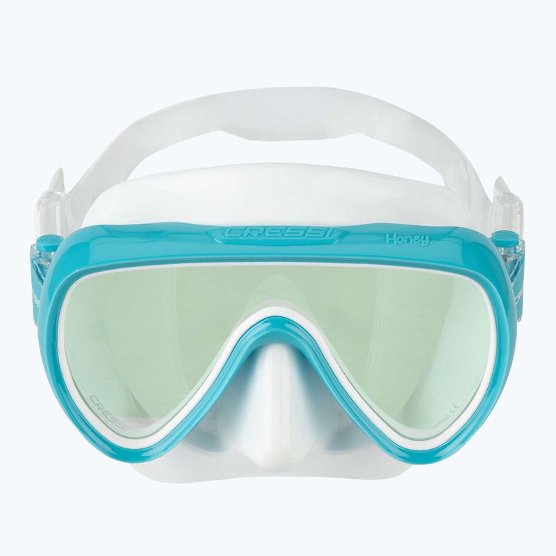 Маска для дайвінгу жіноча Cressi Honey 420 UV white/aquamarine/blue/orange 2