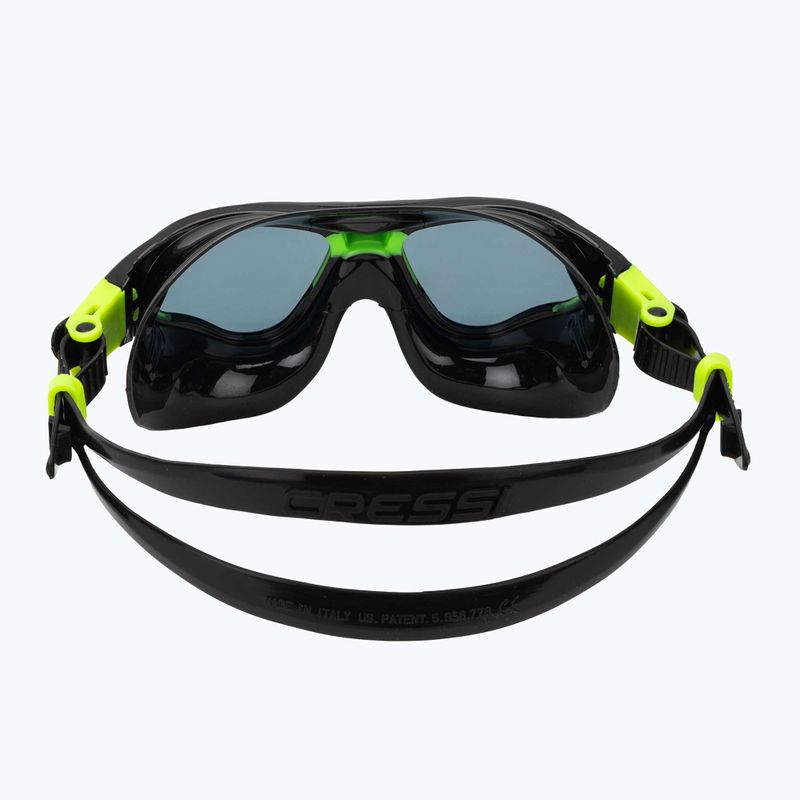 Маска для плавання Cressi Cobra black/black/lime smoked 4