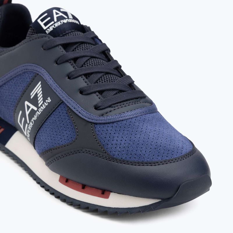 Кросівки EA7 Emporio Armani Black & White Suede sky captain / deep cobal / mineral 7
