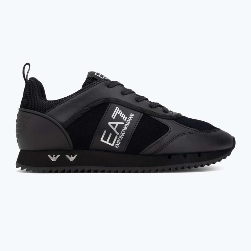 Кросівки EA7 Emporio Armani Black & White Suede triple black micropunch 2