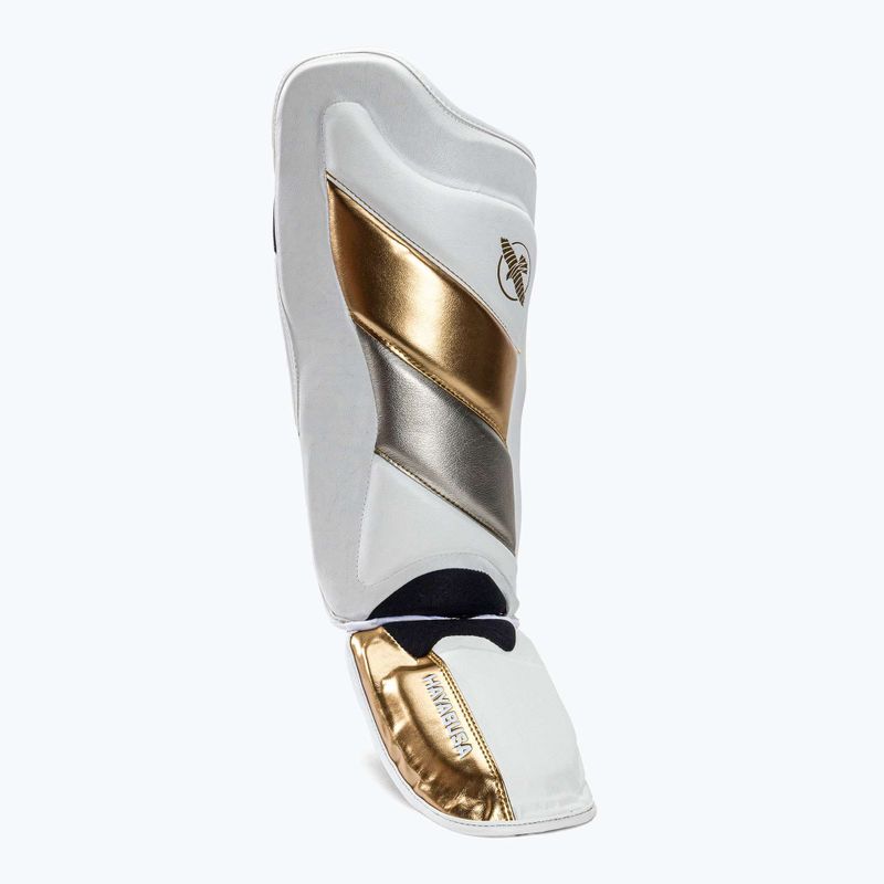 Протектори гомілок Hayabusa T3 Striking Shin Guards біло-золоті T3SSG 2