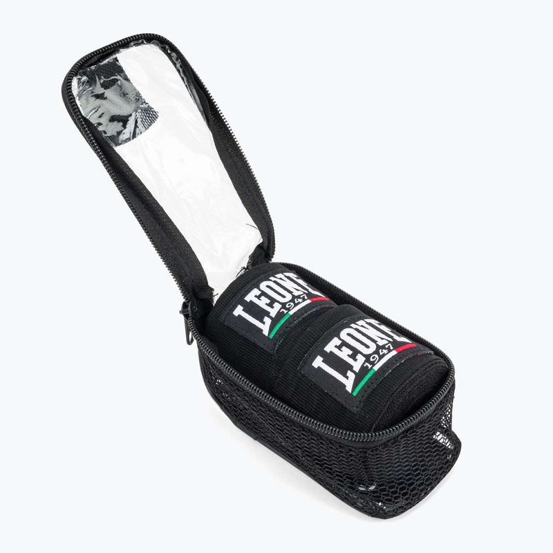 Бинти боксерські LEONE 1947 Hand Wraps 350 см black 3