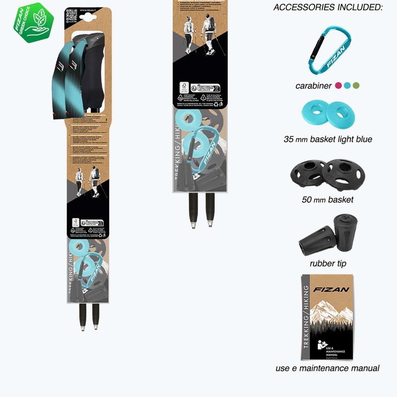 Палиці трекінгові Fizan Compact Tech 4 light blue 7