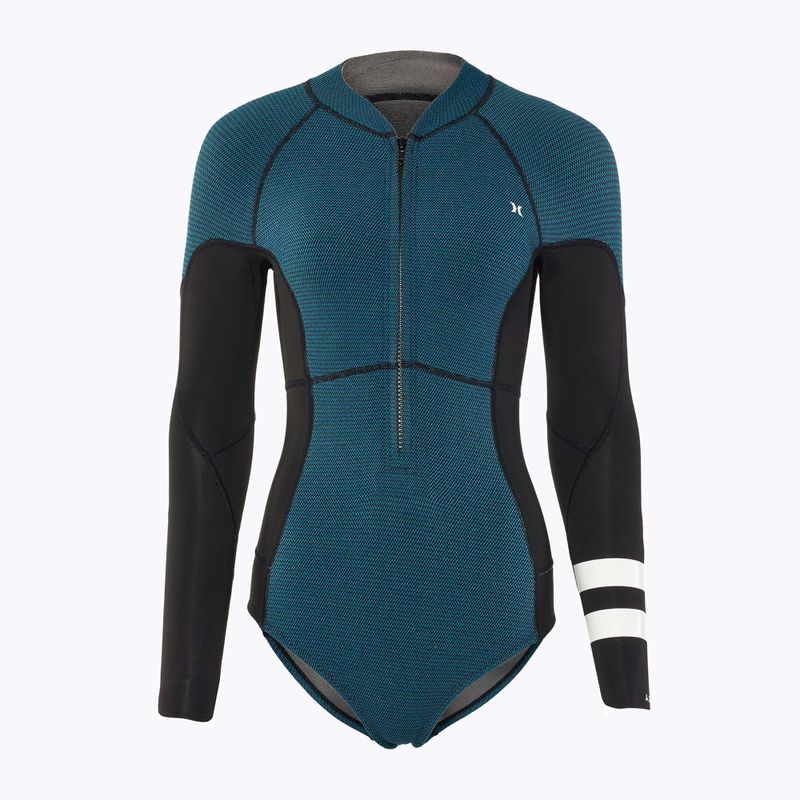 Жіночий гідрокостюм Hurley Advant Texture 2/2 мм Springsuit чорний/блакитний