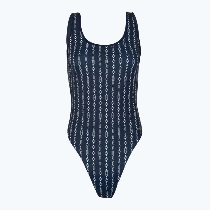 Купальник суцільний жіночий Tommy Hilfiger One Piece Print (Ext) flag chain dark night navy